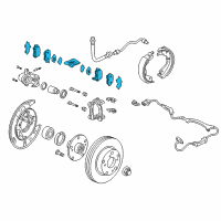 OEM Acura MDX Rear Brake Pad Set Diagram - 43022-S3V-A02