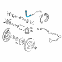 OEM Honda Pilot Hose Set, Rear Brake Diagram - 01466-S9V-A00