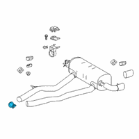 OEM 2020 Toyota GR Supra Muffler & Pipe Clamp Diagram - 90118-WA371