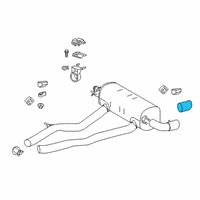 OEM Toyota Tailpipe Extension Diagram - 17448-WAA01