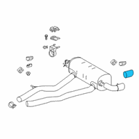 OEM 2021 Toyota GR Supra Tailpipe Extension Diagram - 17448-WAA01