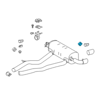 OEM 2022 Toyota GR Supra Rear Mount Rubber Mount Diagram - 17565-WAA03