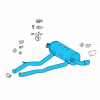 OEM 2021 Toyota GR Supra Muffler & Pipe Diagram - 17430-WAA04