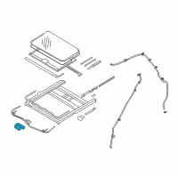 OEM Hyundai Santa Fe Motor Assembly-Sunroof Diagram - 81631-0W010