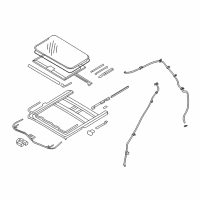 OEM 2012 Hyundai Santa Fe Weatherstrip-Sunroof Glass Diagram - 81613-0W000