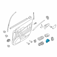 OEM Lincoln MKZ Window Switch Diagram - BH6Z-14529-BA