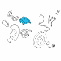 OEM Cadillac Caliper Assembly Diagram - 13279639