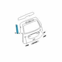 OEM 2007 Saturn Vue Applique, Lift Gate Diagram - 22700602