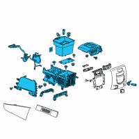 OEM 2016 Cadillac Escalade ESV Console Assembly Diagram - 23268268