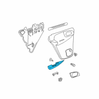 OEM 2006 Buick Rainier Armrest Asm-Rear Side Door *Cashmere E Diagram - 15246179