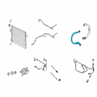 OEM 2010 Ford Explorer Sport Trac AC Hose Diagram - 9L2Z-19D742-C