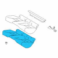 OEM 2017 Lexus IS350 Pad Sub-Assembly, RR Sea Diagram - 71503-53070