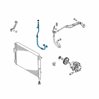 OEM 2016 Kia Sorento Air Conditioner Refrigerant Discharge Hose Diagram - 97762C6801