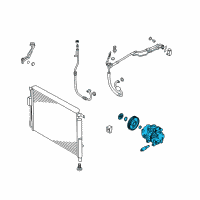 OEM Kia Telluride Air Conditioner Compressor Assembly Diagram - 97701C6950