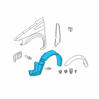 OEM 1997 Pontiac Trans Sport Liner, Front Wheelhouse Diagram - 10434830