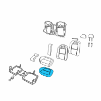 OEM Pontiac Pad, Rear Seat Cushion Diagram - 92144770