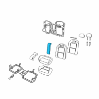 OEM Pontiac GTO Cover, Rear Seat Back Cushion Center Diagram - 92147440