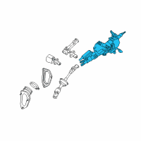 OEM Toyota Avalon Column Assembly Diagram - 45250-AC022