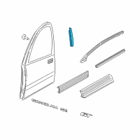 OEM Oldsmobile Alero Applique Asm-Front Side Door Window Frame Rear Diagram - 21995391