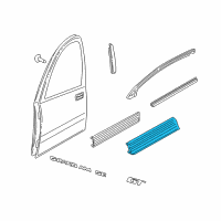 OEM 1999 Pontiac Grand Am Molding Asm, Front Side Door Center *Paint To Match Diagram - 12365262