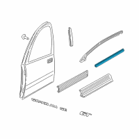 OEM Oldsmobile Alero Sealing Strip, Front Side Door Window Outer Diagram - 22682296