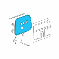 OEM 2008 Hummer H3 Weatherstrip, Rear Door Diagram - 25931894