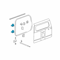 OEM 2007 Hummer H3 Hinge, Rear Door Diagram - 15288342