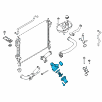 OEM 2011 Ford Mustang Thermostat Unit Diagram - BR3Z-8A586-N