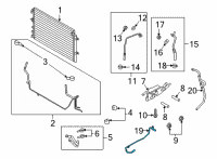 OEM Lincoln Oil Cooler Tube Diagram - K2GZ-7890-A