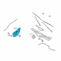 OEM 2011 Mercury Grand Marquis Washer Reservoir Diagram - F2AZ-17618-A