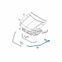 OEM 2007 Mercury Milan Release Cable Diagram - 6E5Z-16916-AG