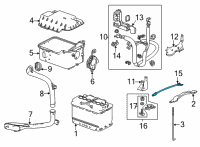 OEM Acura Cable, Battery Ground Diagram - 32600-TYA-A00