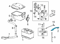 OEM 2022 Acura MDX PLATE, BATTERY SET Diagram - 31512-TYA-A00