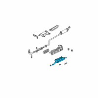 OEM 2001 Honda Civic Muffler Set, Exhuast Diagram - 18030-S5D-A00