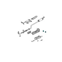 OEM 2010 Honda Element Rubber, Exhuast Mounting Diagram - 18215-S5D-A01