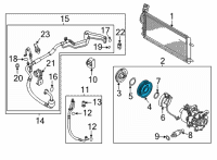 OEM 2019 Hyundai Kona PULLEY Assembly-Air Conditioning Compressor Diagram - 97643-H2100