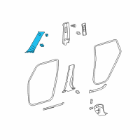 OEM 2008 Scion xB Windshield Pillar Trim Diagram - 62211-12480-B0