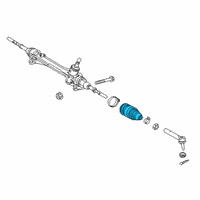 OEM 2020 Lexus RX350L Boot Set, Steering Rack Diagram - 45535-49055