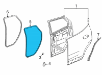 OEM Chevrolet Trailblazer Door Weatherstrip Diagram - 42766265