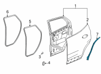 OEM Chevrolet Trailblazer Rear Weatherstrip Diagram - 42697580