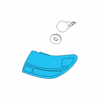 OEM Saturn L100 Lamp Asm, Tail Diagram - 19210448