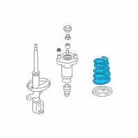 OEM 2006 Lexus RX400h Spring, Coil, Rear Diagram - 48231-48361