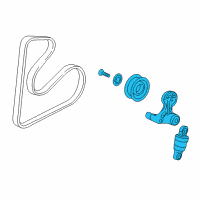 OEM 2017 Acura ILX Tensioner Assembly, Au Diagram - 31170-R4H-A02