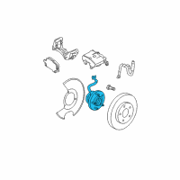 OEM 2009 Chevrolet Malibu Hub & Bearing Diagram - 19259807