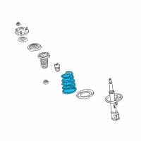 OEM Lexus RX450h Spring, Front Coil, RH Diagram - 48131-48710