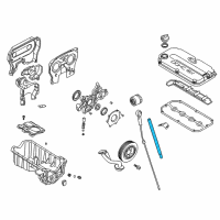 OEM 2002 Kia Rio Oil Level Gauge Guide Diagram - 0B66010441A