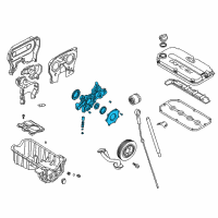 OEM 2005 Kia Rio Pump Compartment-Oil Diagram - 0K30F14100D