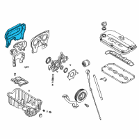 OEM 2003 Kia Rio Cover Assembly-Timing Belt, Upper Diagram - 213612X002