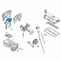 OEM 2001 Kia Rio Cover-Timing Belt Middle Diagram - 213732X000