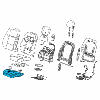 OEM 2016 Cadillac CTS Seat Cushion Pad Diagram - 23157422